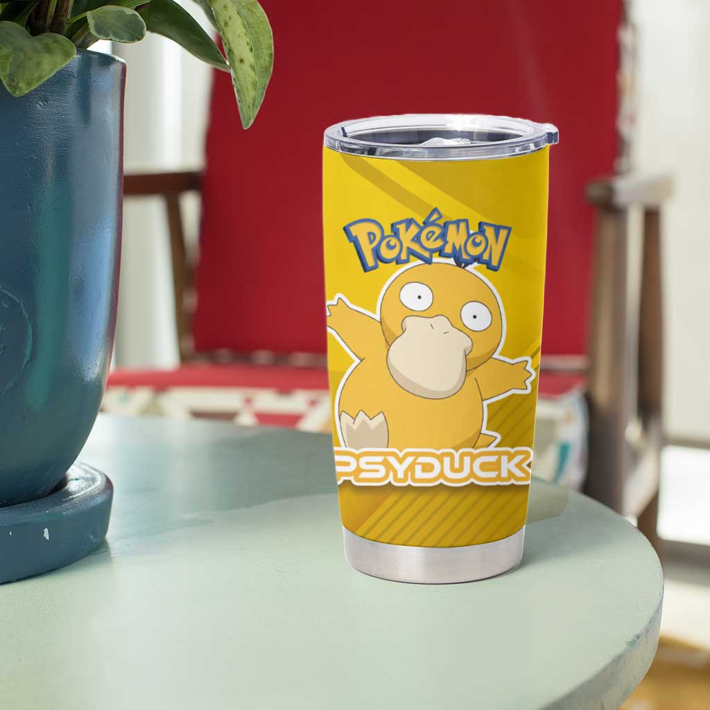Psyduck Poké Tumbler Cup Confused Yellow Cartoon Vector Style