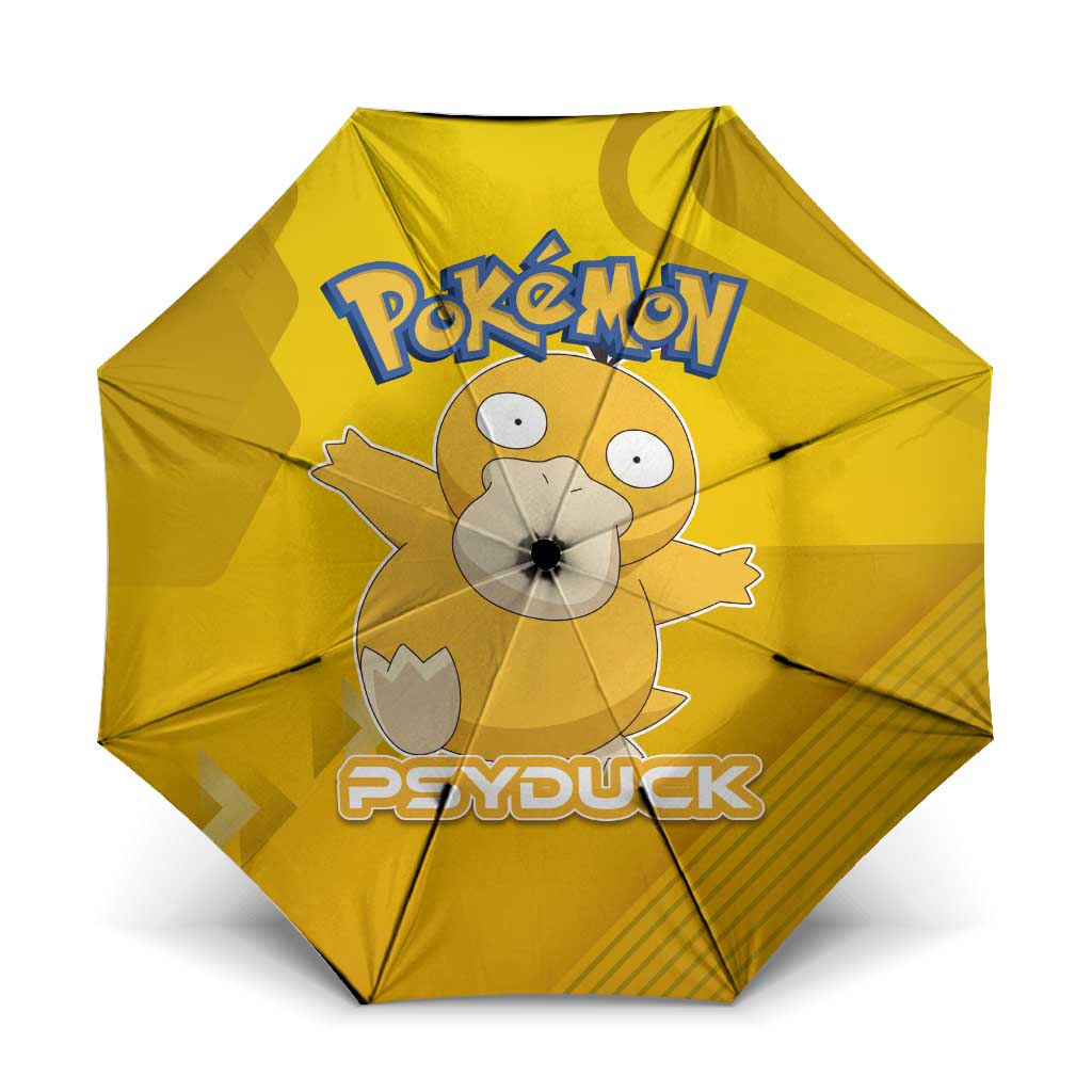 Psyduck Poké Umbrella Confused Yellow Cartoon Vector Style