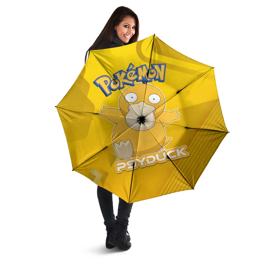 Psyduck Poké Umbrella Confused Yellow Cartoon Vector Style