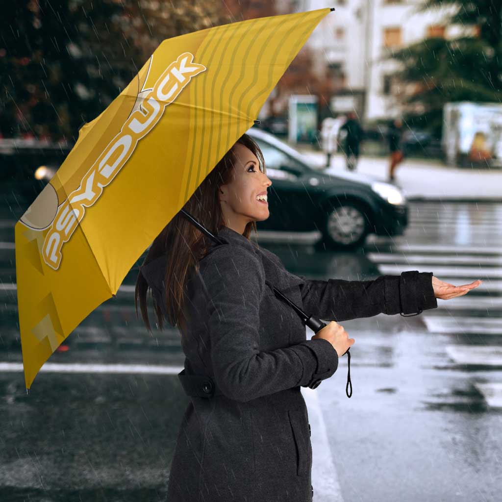 Psyduck Poké Umbrella Confused Yellow Cartoon Vector Style