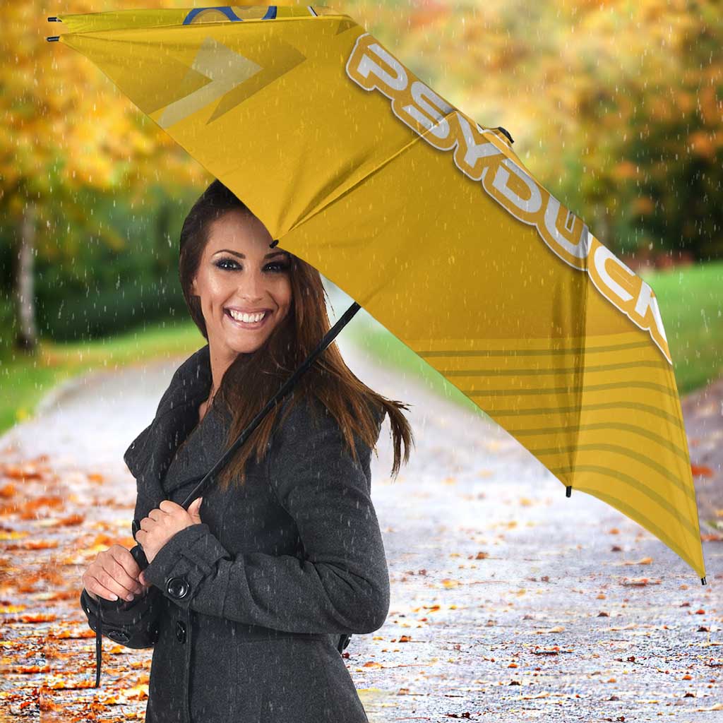 Psyduck Poké Umbrella Confused Yellow Cartoon Vector Style