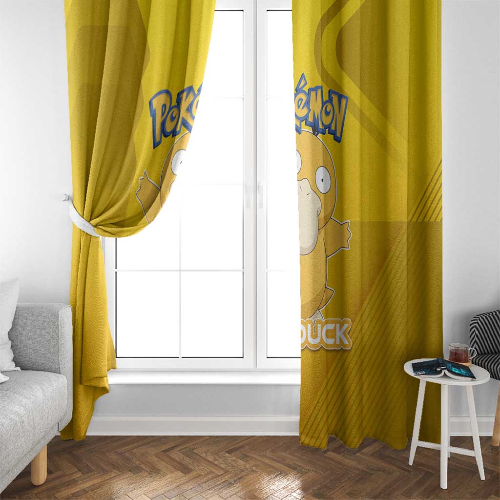 Psyduck Poké Window Curtain Confused Yellow Cartoon Vector Style