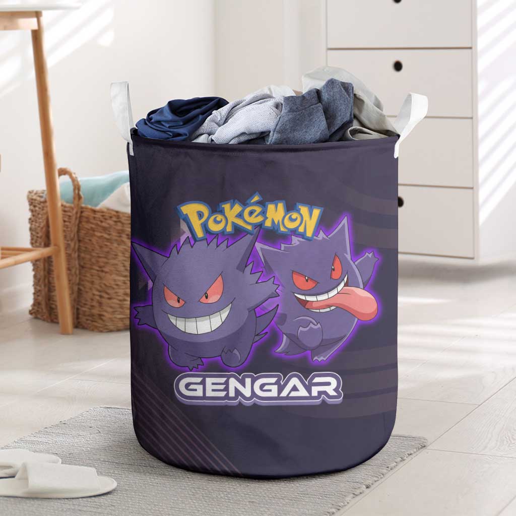 Gengar Poké Laundry Basket Neon Shadow Anime Glow Style