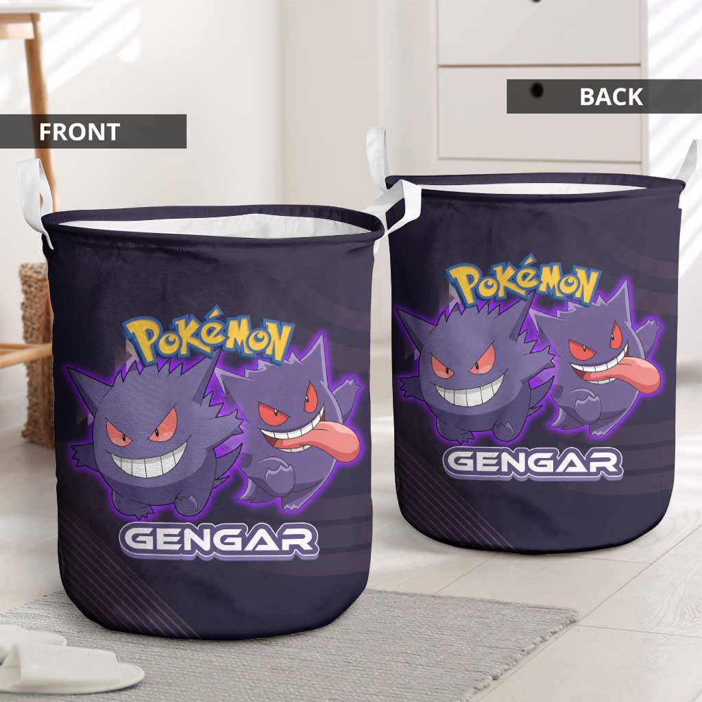 Gengar Poké Laundry Basket Neon Shadow Anime Glow Style