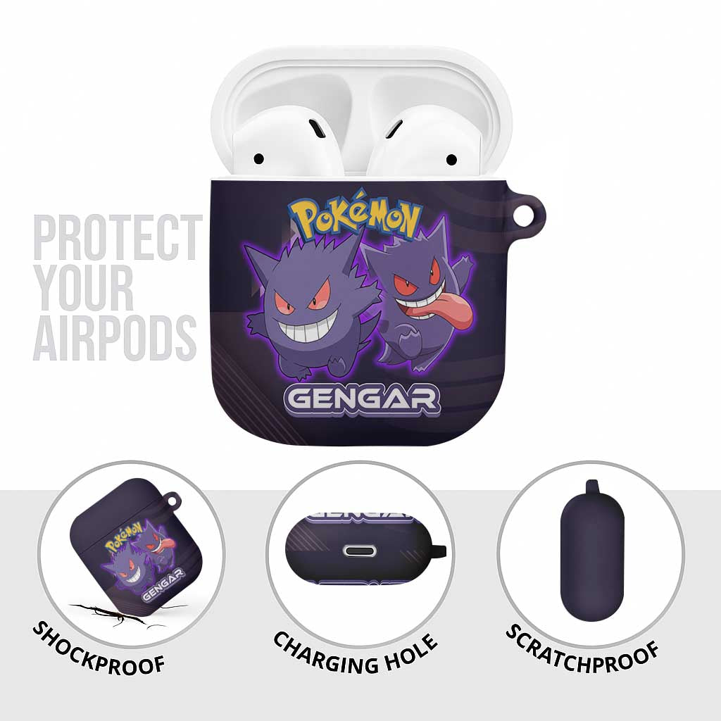 Gengar Poké AirPods Case Neon Shadow Anime Glow Style