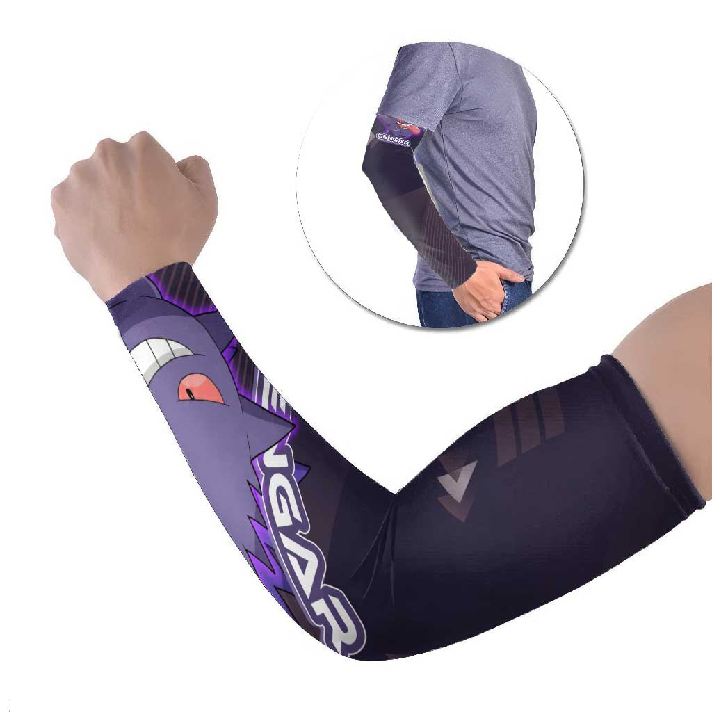 Gengar Poké Arm Sleeves Neon Shadow Anime Glow Style