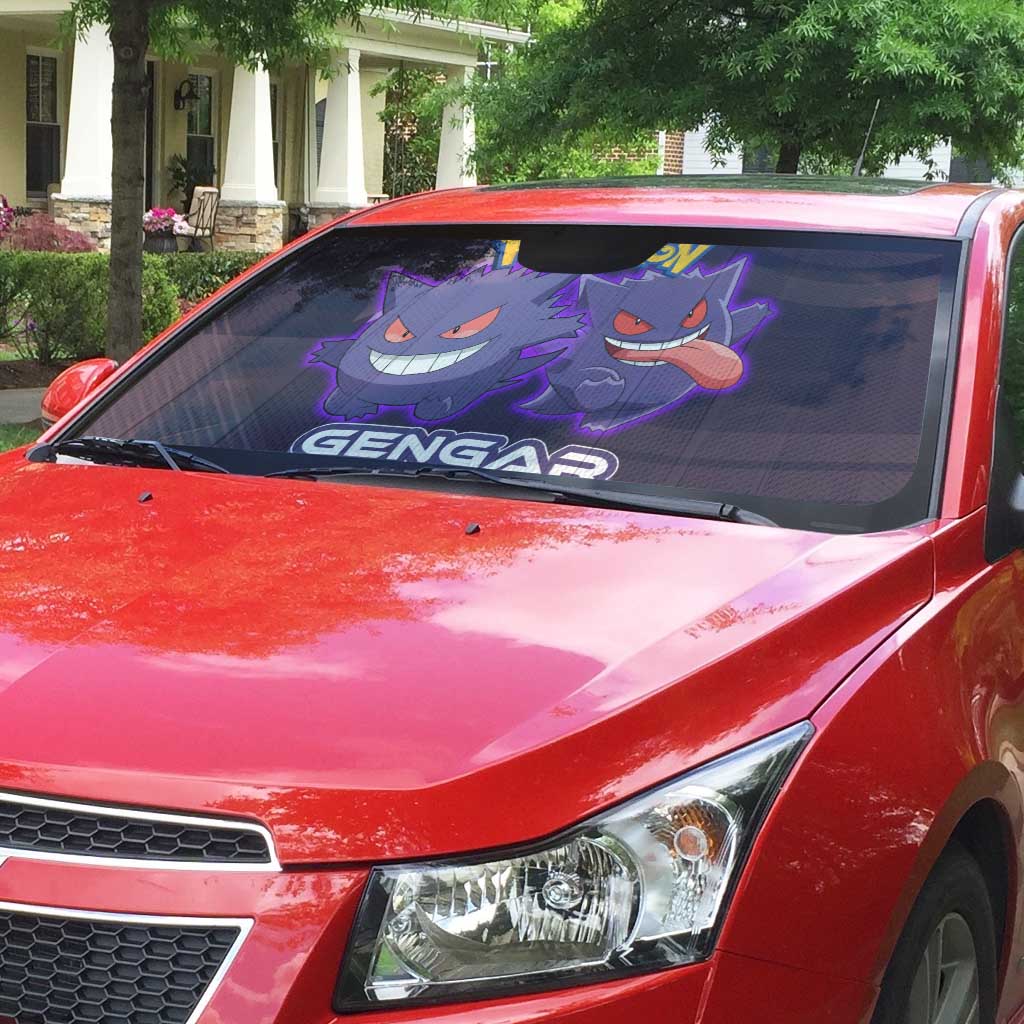 Gengar Poké Auto Sun Shade Neon Shadow Anime Glow Style