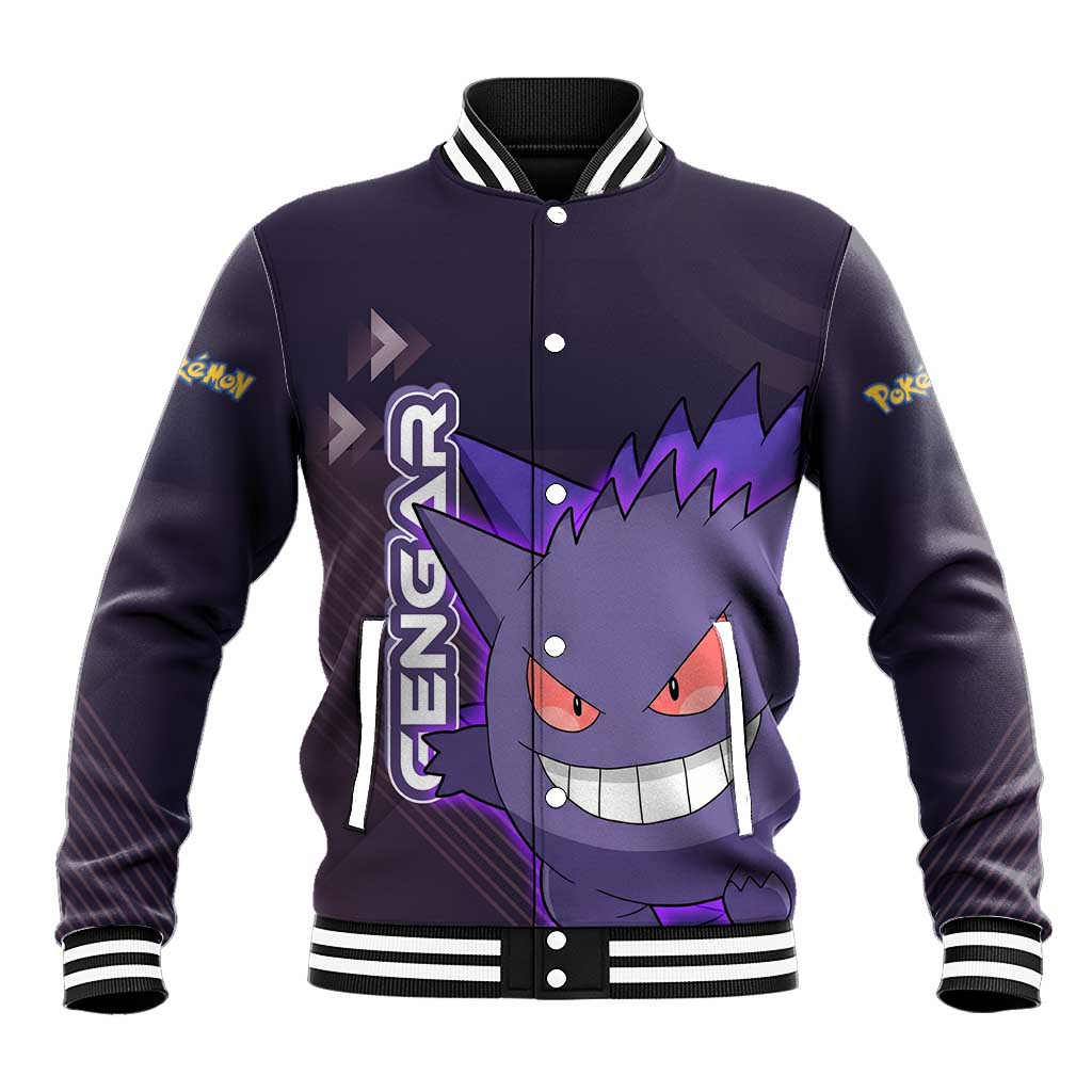 Gengar Poké Baseball Jacket Neon Shadow Anime Glow Style