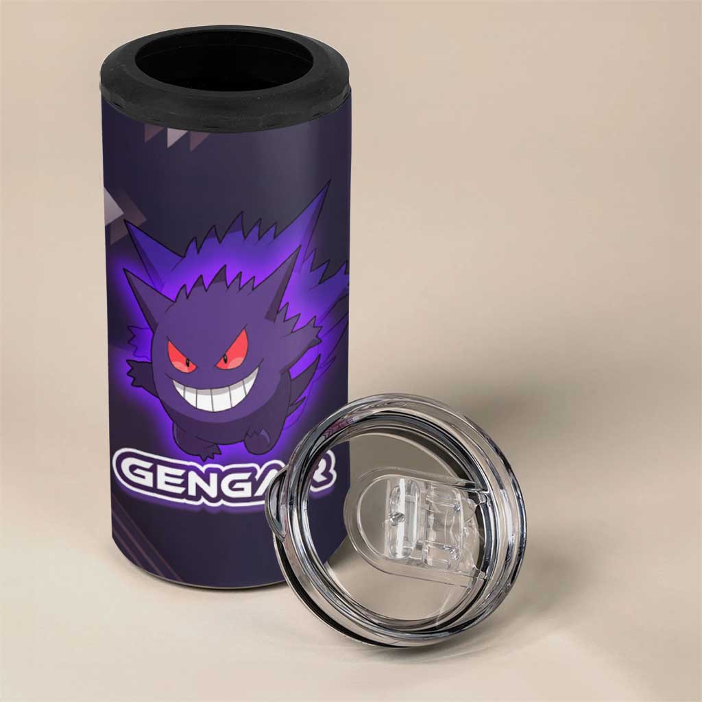 Gengar Poké 4 in 1 Can Cooler Tumbler Neon Shadow Anime Glow Style