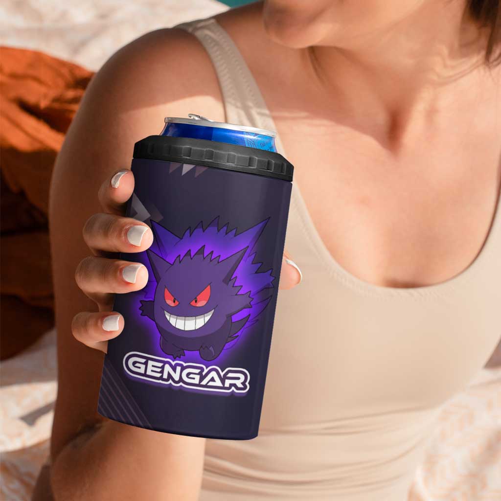Gengar Poké 4 in 1 Can Cooler Tumbler Neon Shadow Anime Glow Style