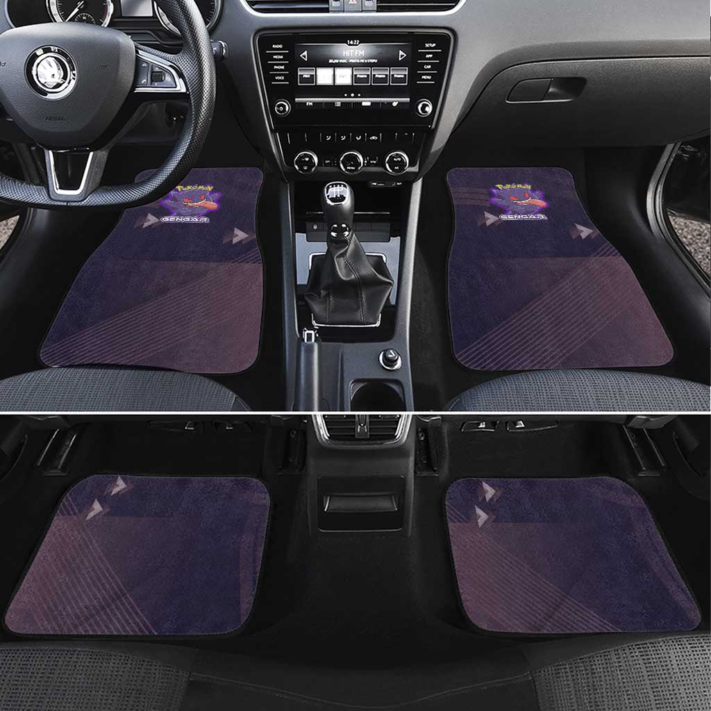 Gengar Poké Car Mats Neon Shadow Anime Glow Style