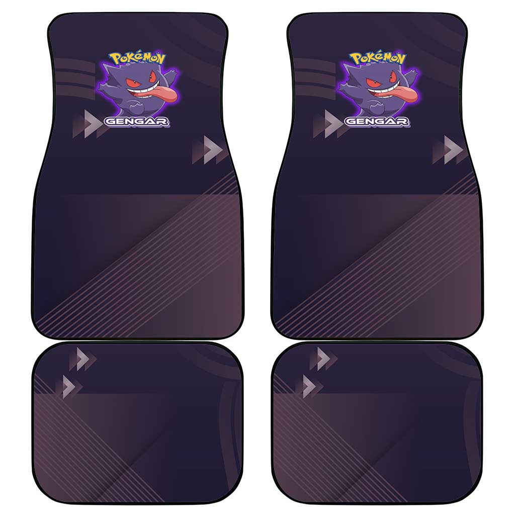 Gengar Poké Car Mats Neon Shadow Anime Glow Style