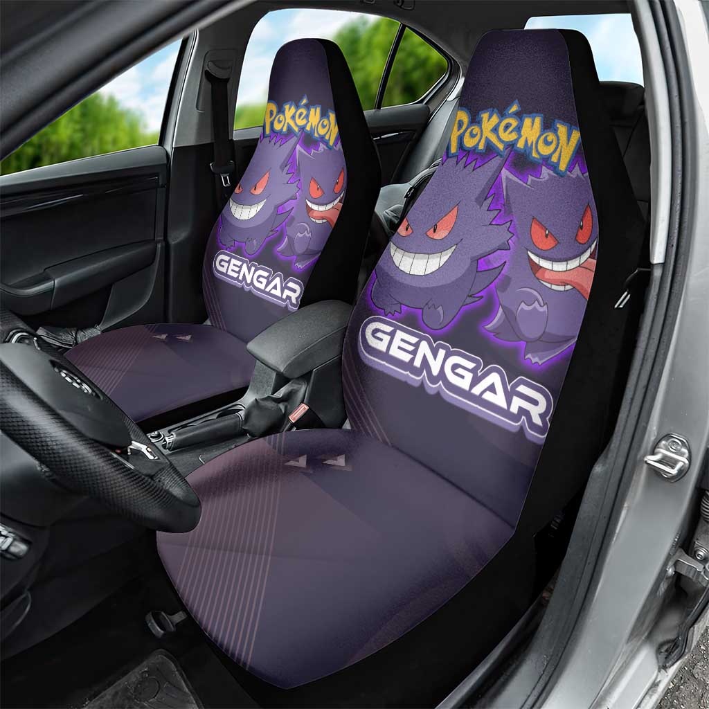 Gengar Poké Car Seat Cover Neon Shadow Anime Glow Style