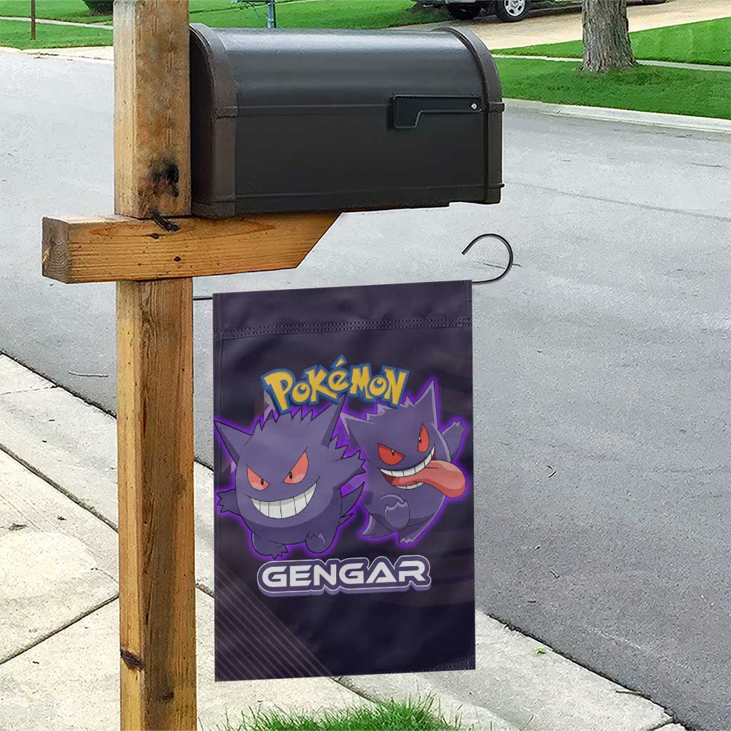 Gengar Poké Garden Flag Neon Shadow Anime Glow Style