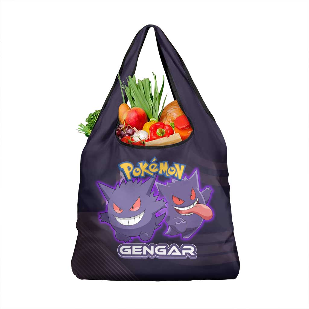 Gengar Poké Grocery Bag Neon Shadow Anime Glow Style