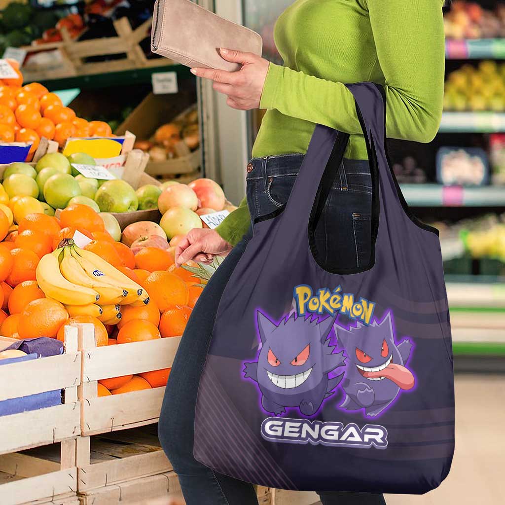Gengar Poké Grocery Bag Neon Shadow Anime Glow Style