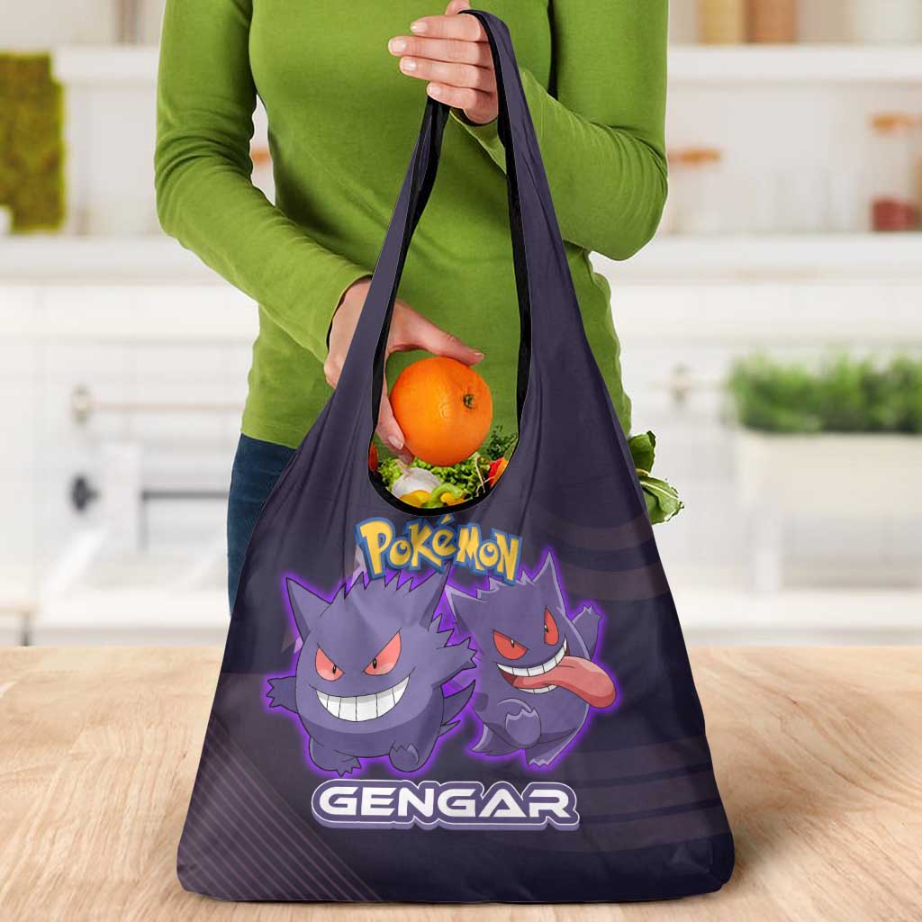 Gengar Poké Grocery Bag Neon Shadow Anime Glow Style