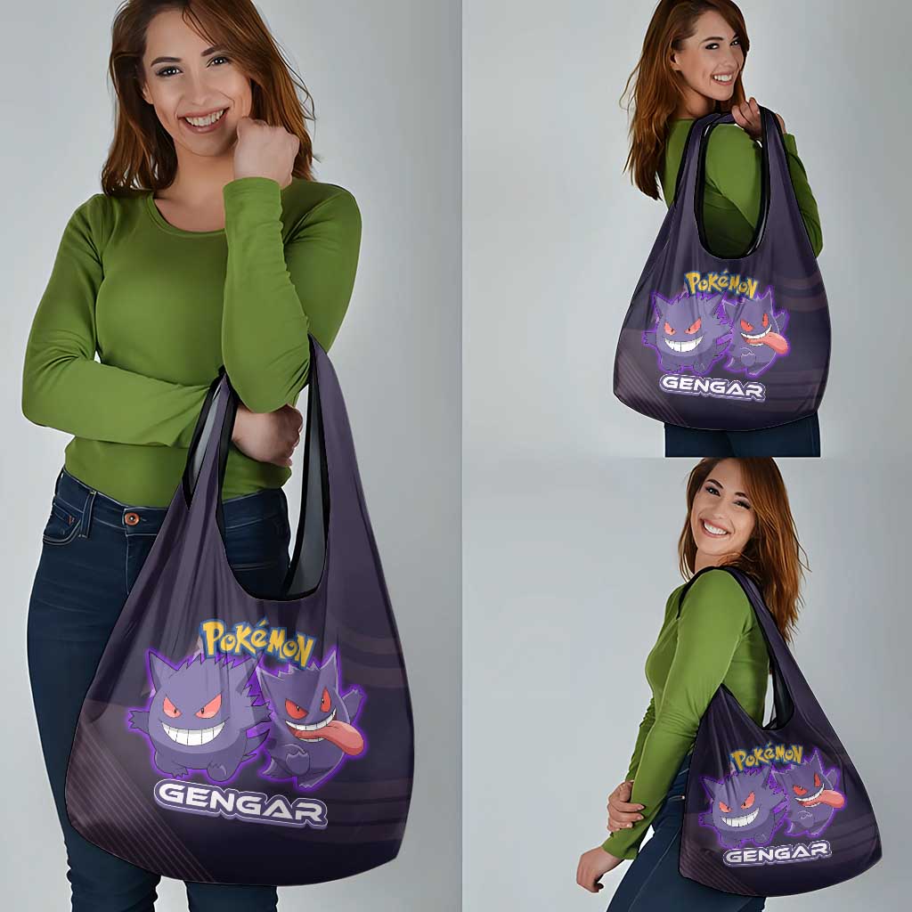 Gengar Poké Grocery Bag Neon Shadow Anime Glow Style