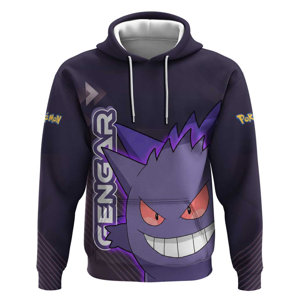 Gengar Poké Hoodie Neon Shadow Anime Glow Style