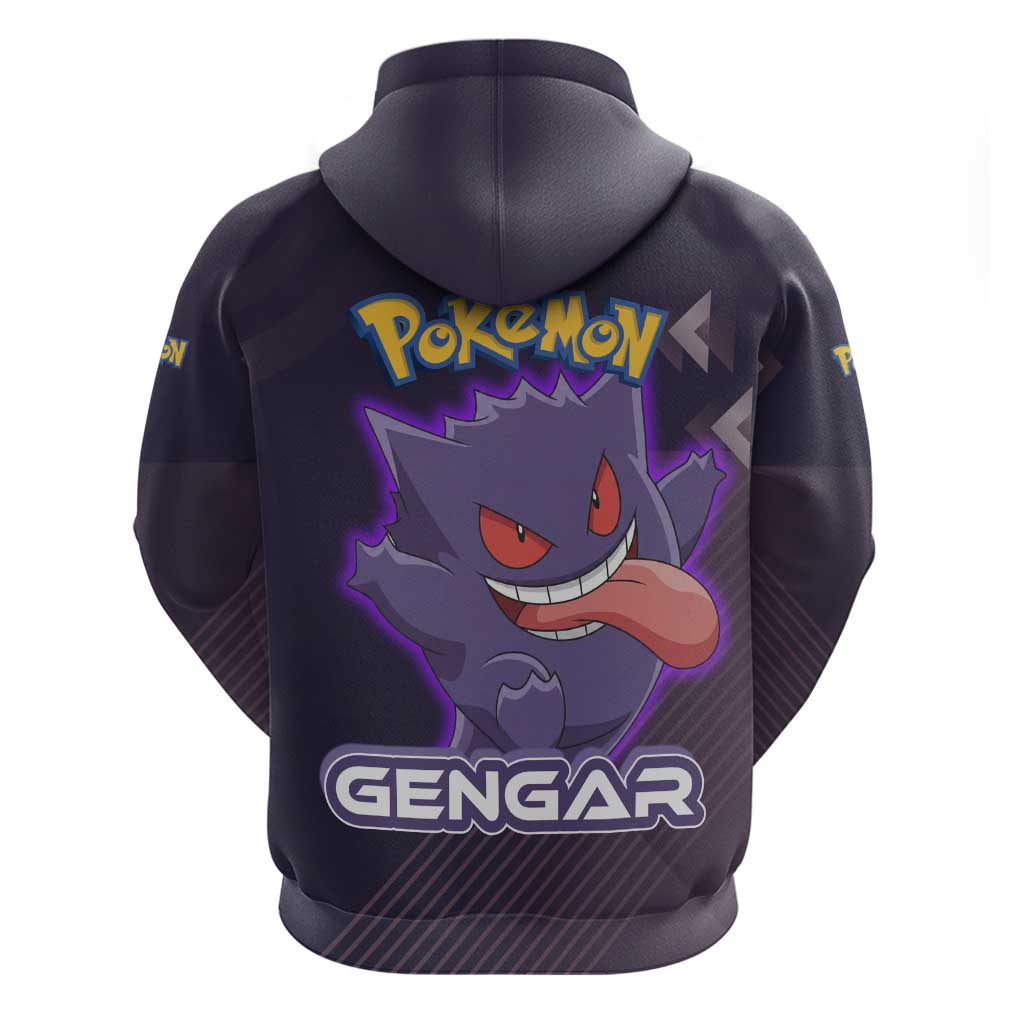 Gengar Poké Hoodie Neon Shadow Anime Glow Style