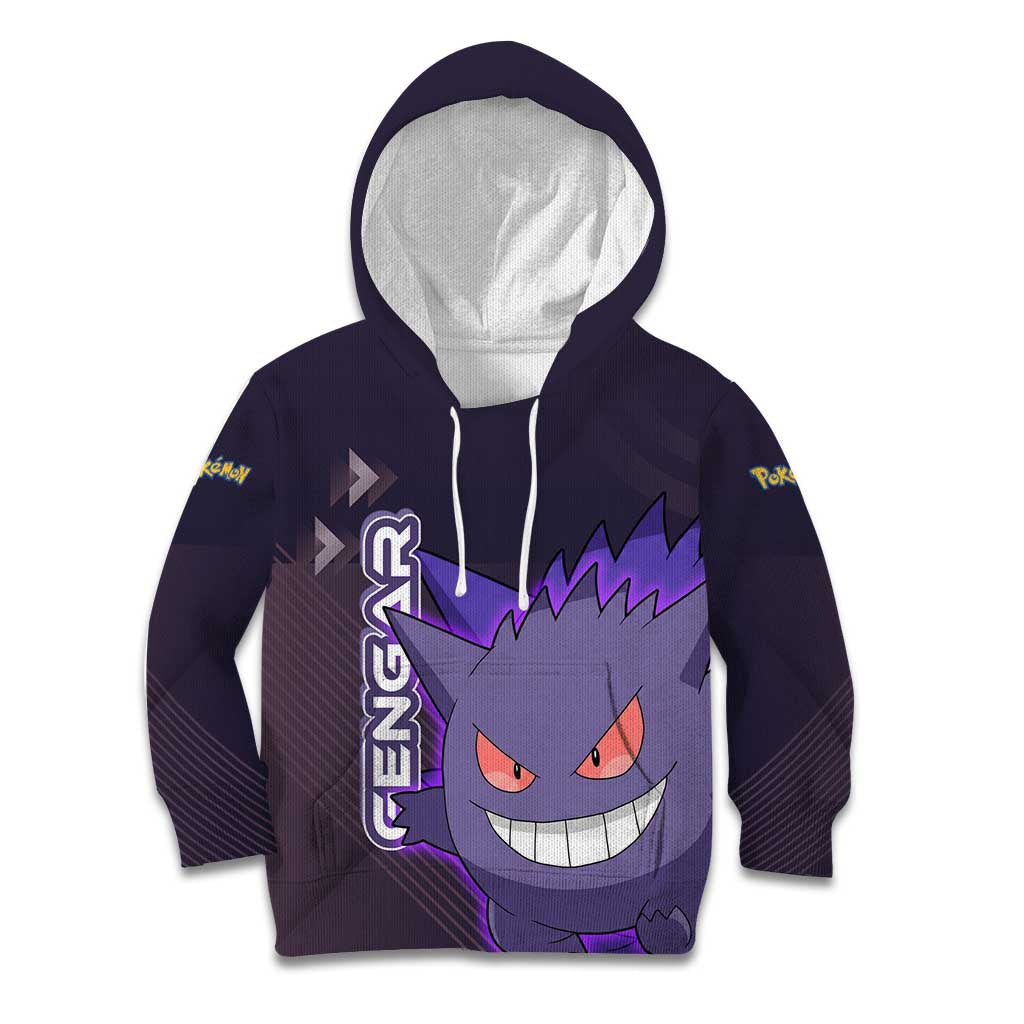 Gengar Poké Kid Hoodie Neon Shadow Anime Glow Style