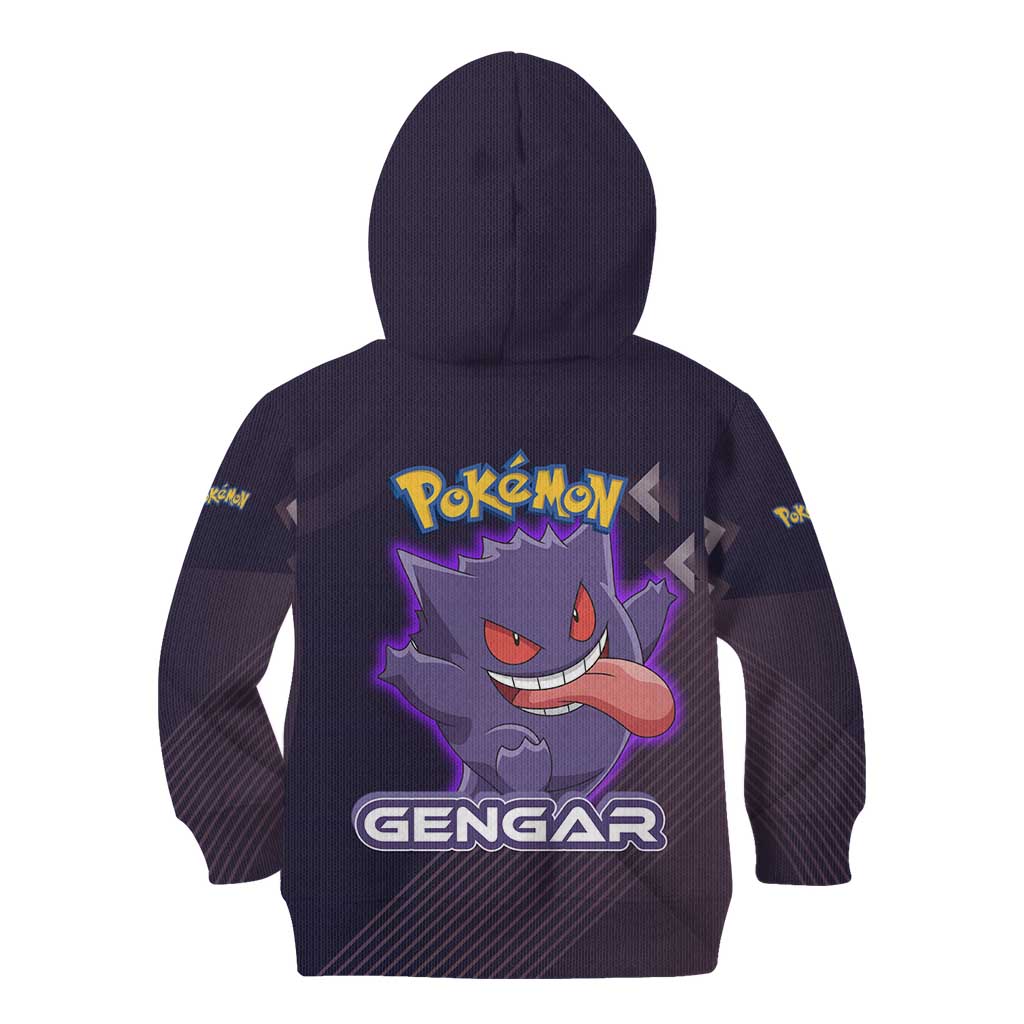 Gengar Poké Kid Hoodie Neon Shadow Anime Glow Style