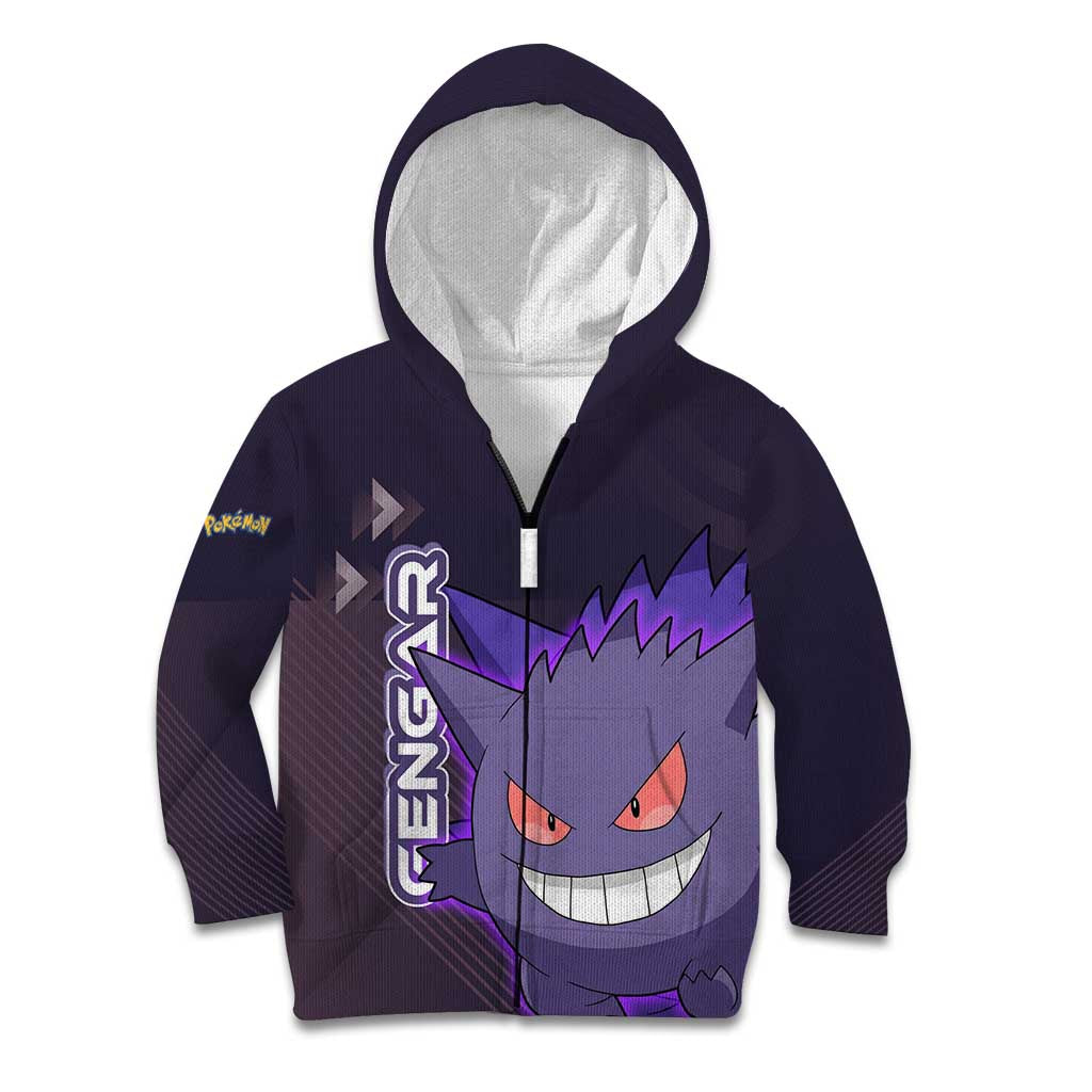 Gengar Poké Kid Hoodie Neon Shadow Anime Glow Style