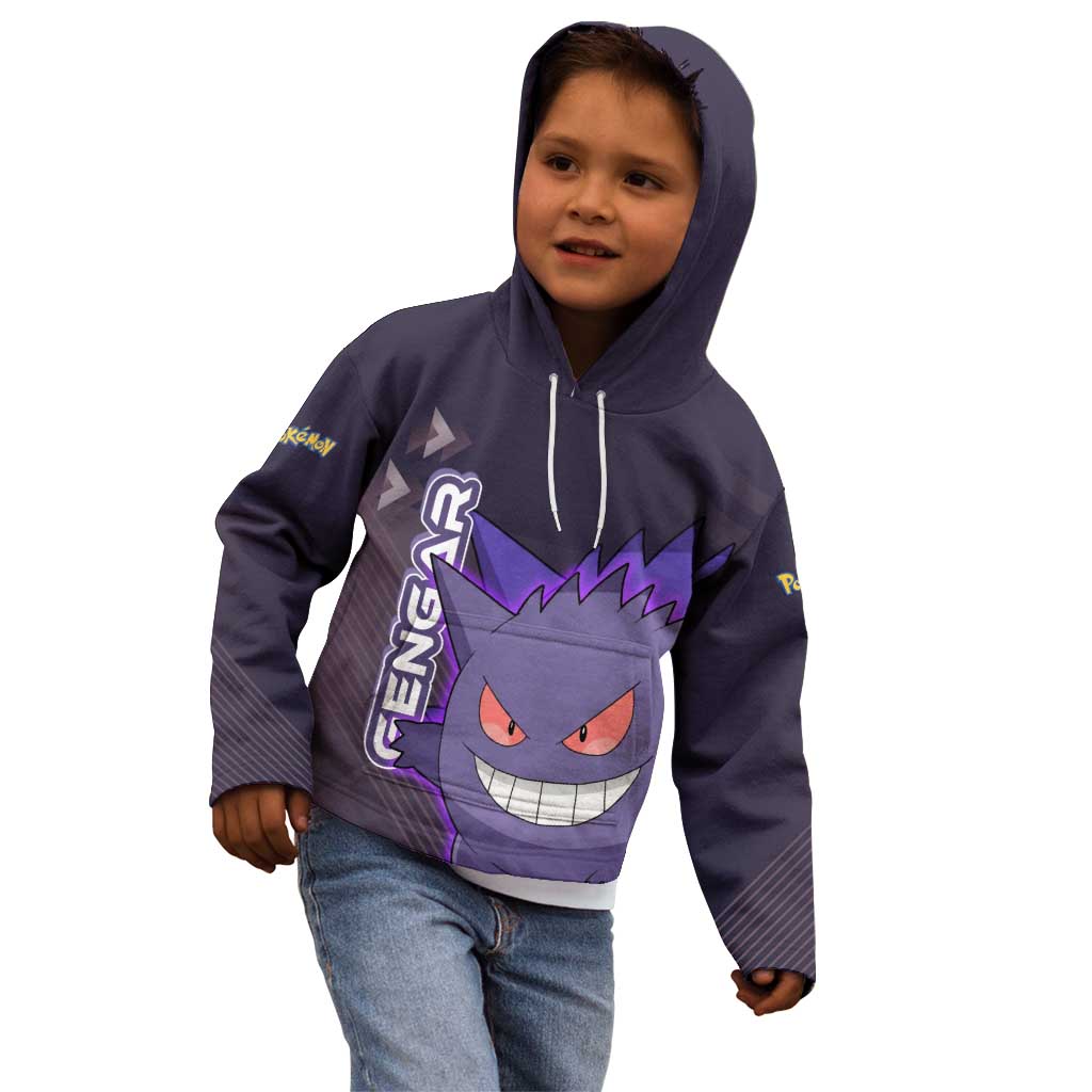 Gengar Poké Kid Hoodie Neon Shadow Anime Glow Style
