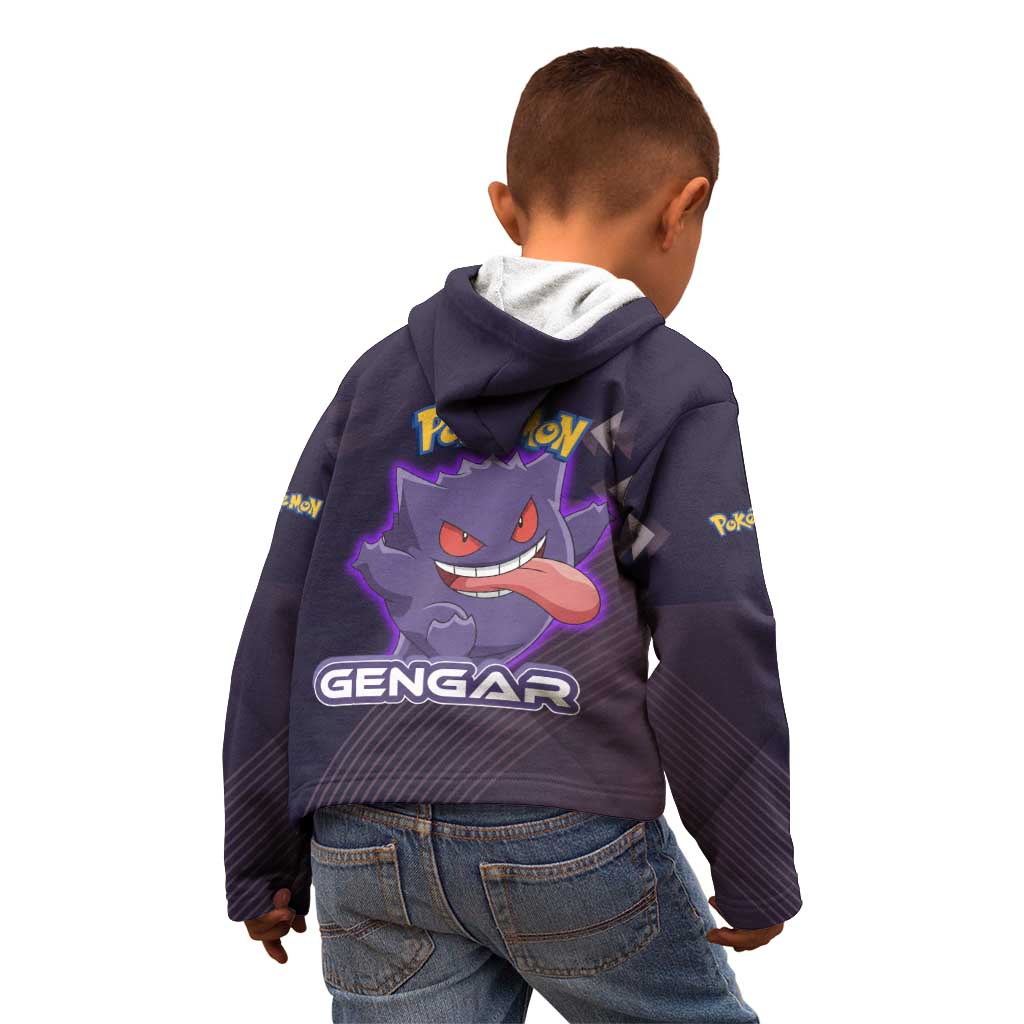 Gengar Poké Kid Hoodie Neon Shadow Anime Glow Style