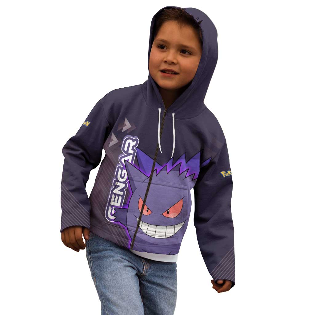 Gengar Poké Kid Hoodie Neon Shadow Anime Glow Style