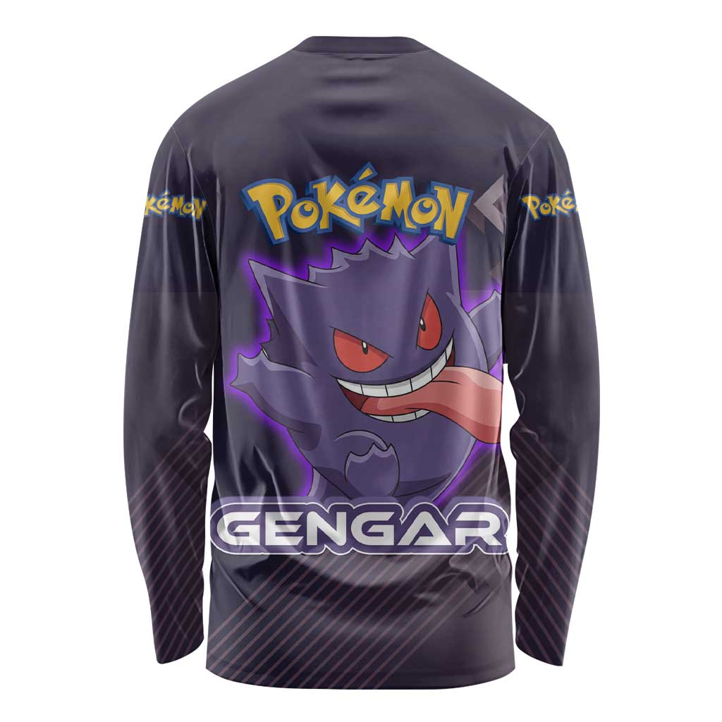 Gengar Poké Long Sleeve Shirt Neon Shadow Anime Glow Style