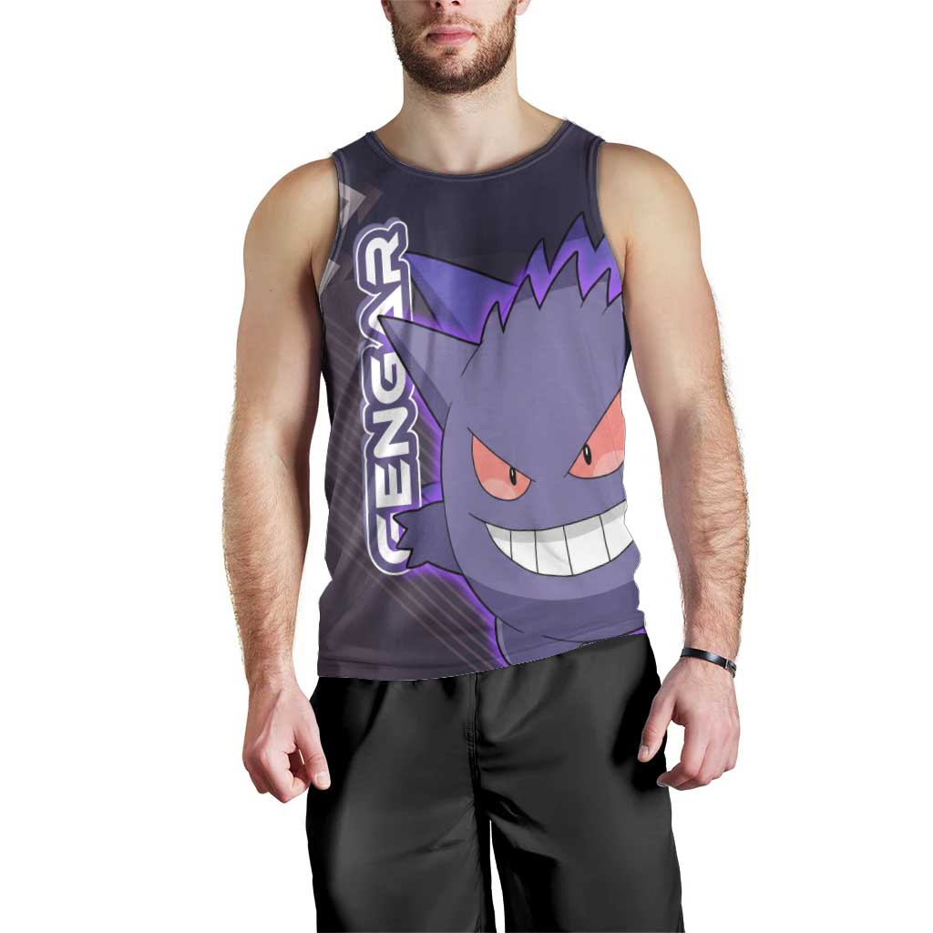 Gengar Poké Men Tank Top Neon Shadow Anime Glow Style