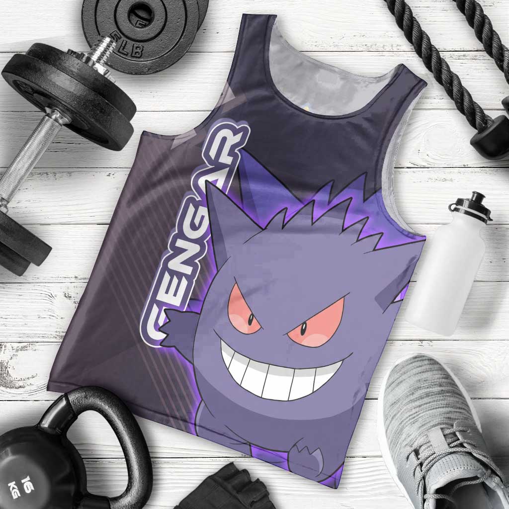 Gengar Poké Men Tank Top Neon Shadow Anime Glow Style