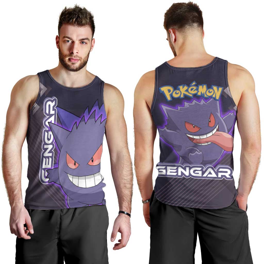 Gengar Poké Men Tank Top Neon Shadow Anime Glow Style