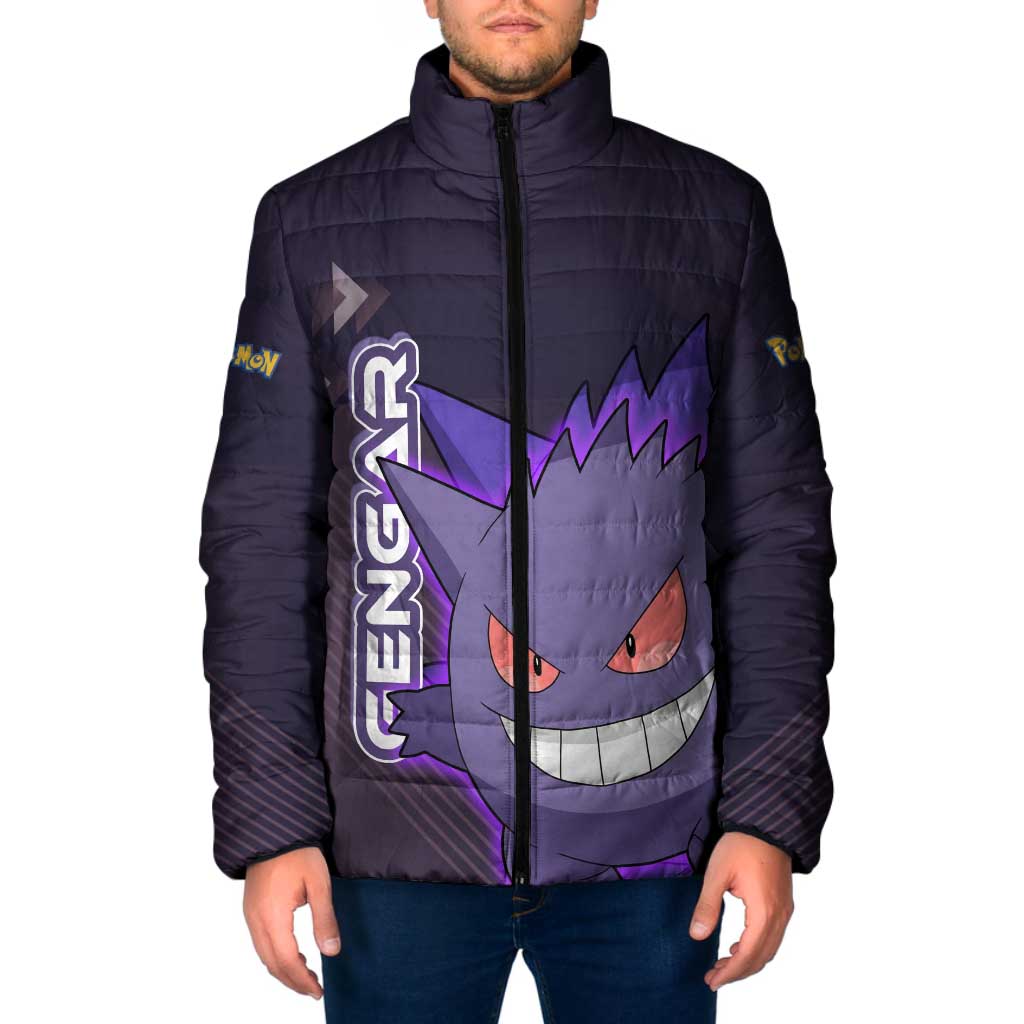 Gengar Poké Padded Jacket Neon Shadow Anime Glow Style