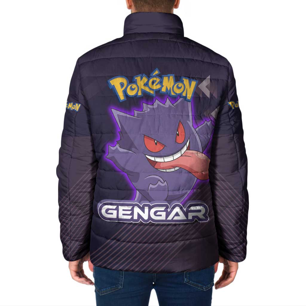 Gengar Poké Padded Jacket Neon Shadow Anime Glow Style
