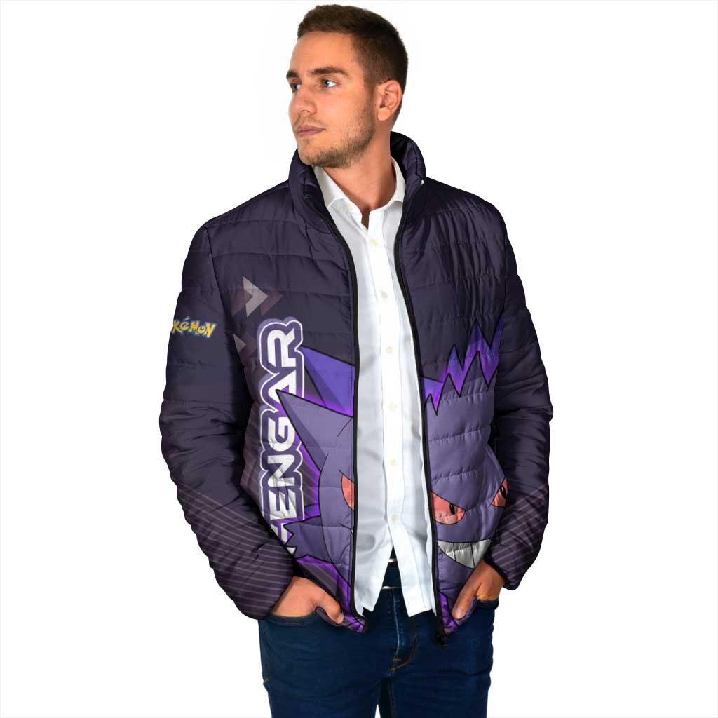 Gengar Poké Padded Jacket Neon Shadow Anime Glow Style