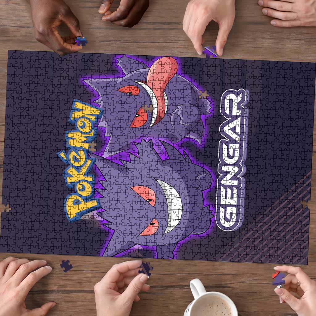 Gengar Poké Puzzle Neon Shadow Anime Glow Style