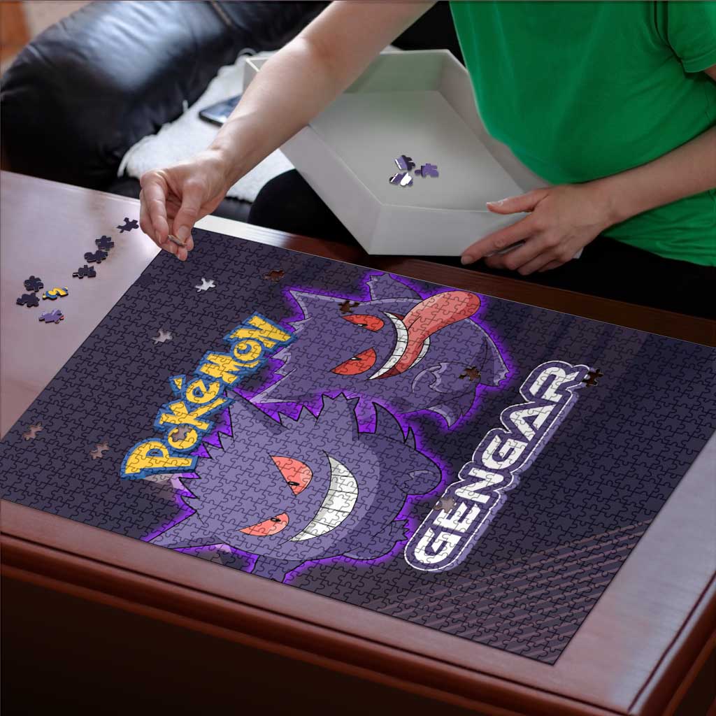 Gengar Poké Puzzle Neon Shadow Anime Glow Style