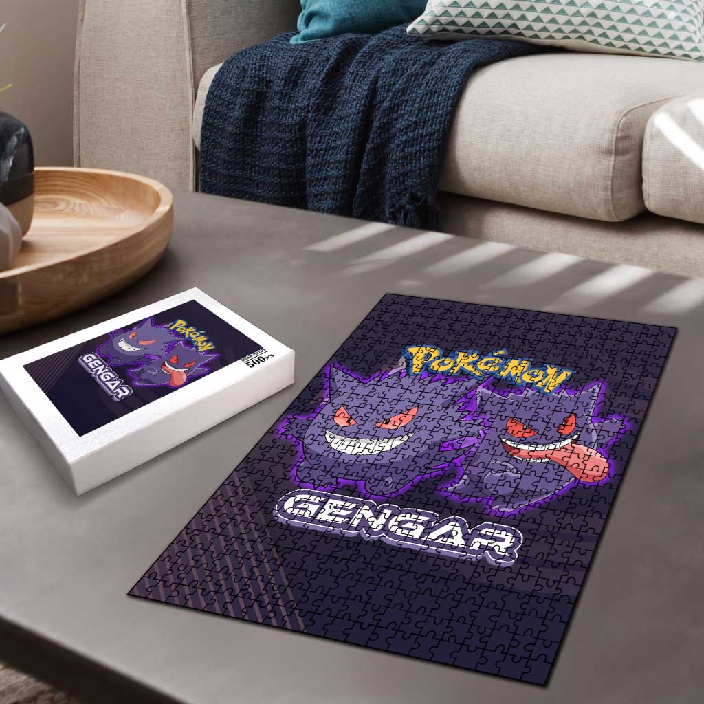 Gengar Poké Puzzle Neon Shadow Anime Glow Style