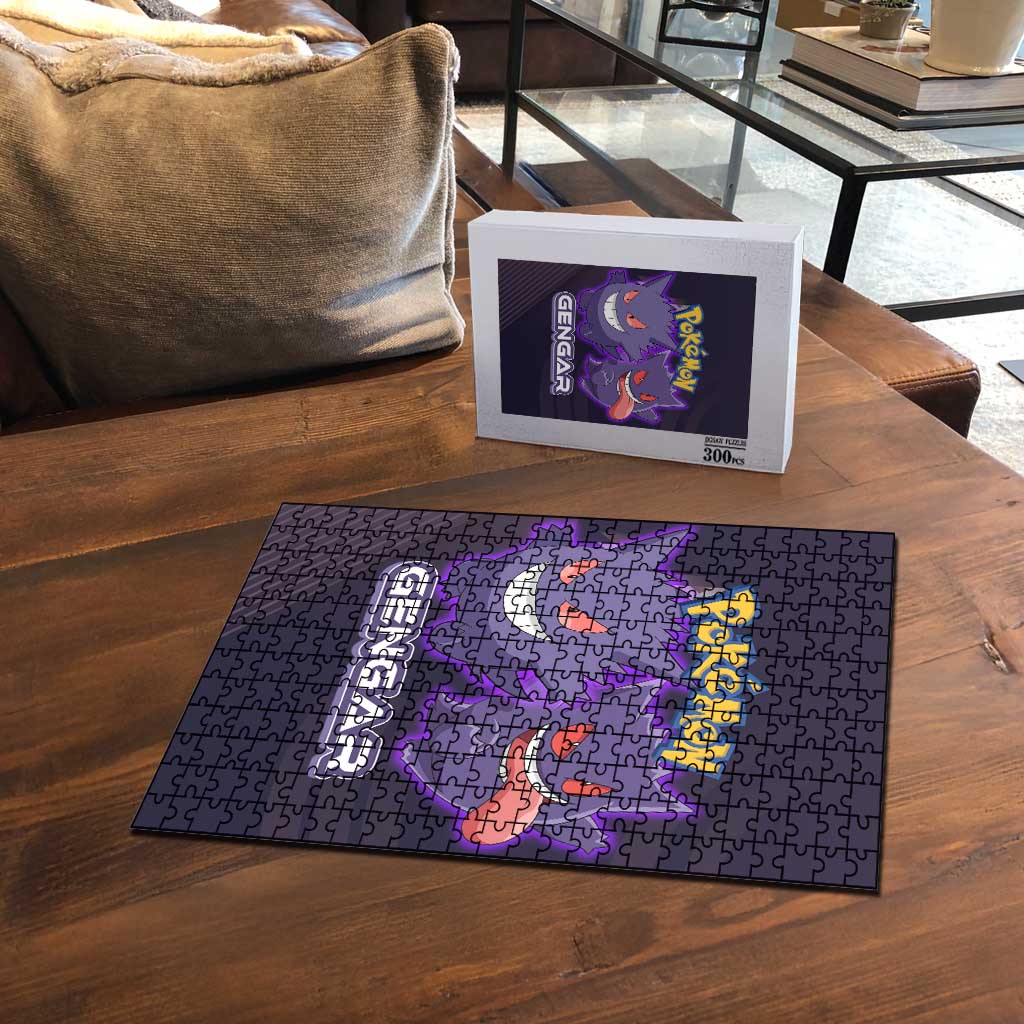 Gengar Poké Puzzle Neon Shadow Anime Glow Style