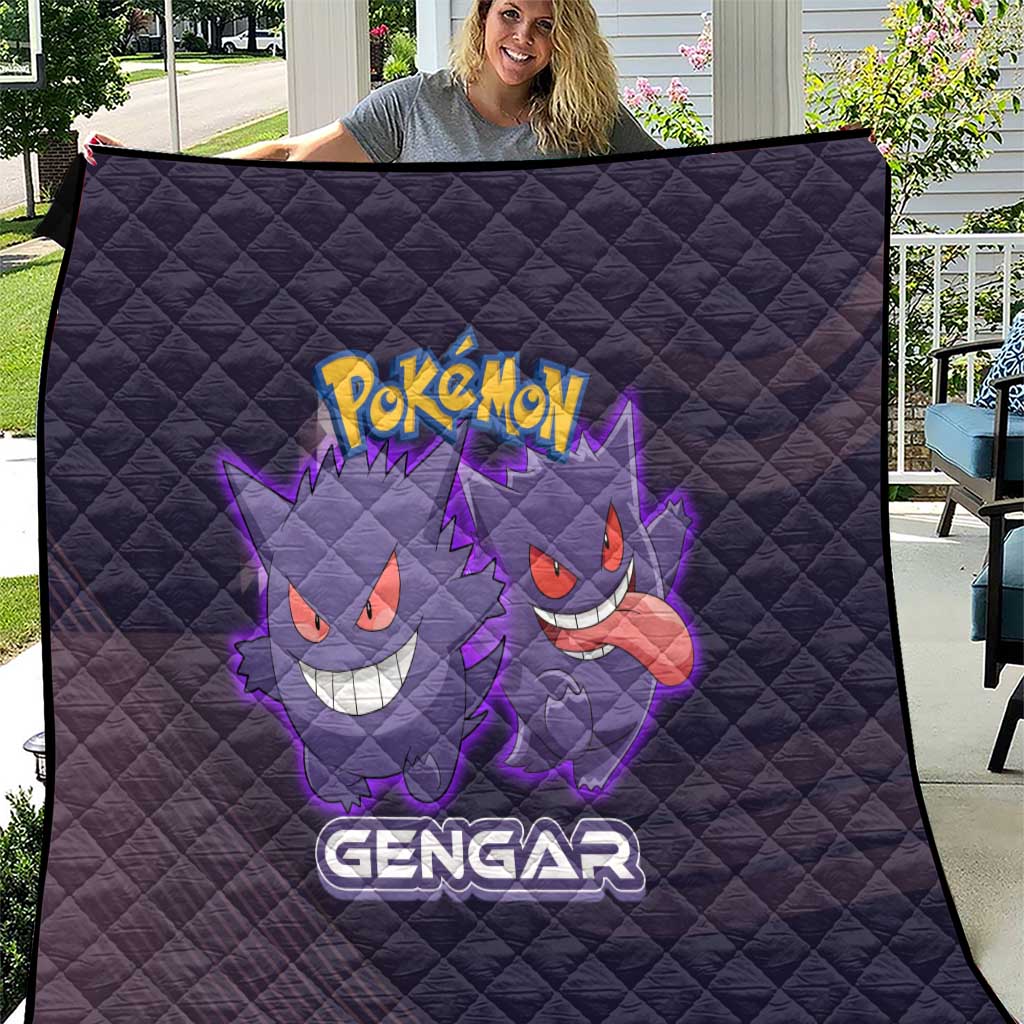 Gengar Poké Quilt Neon Shadow Anime Glow Style