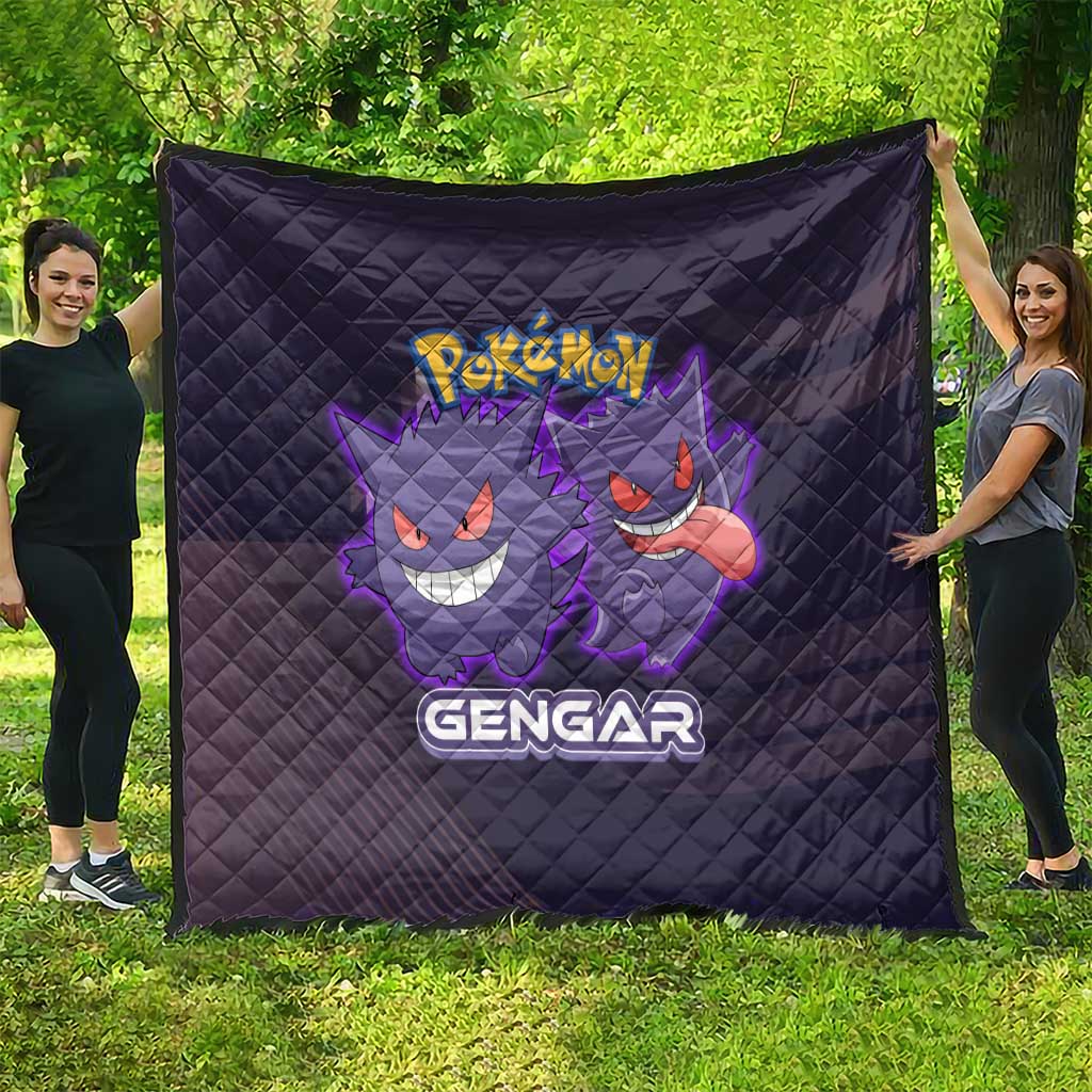 Gengar Poké Quilt Neon Shadow Anime Glow Style