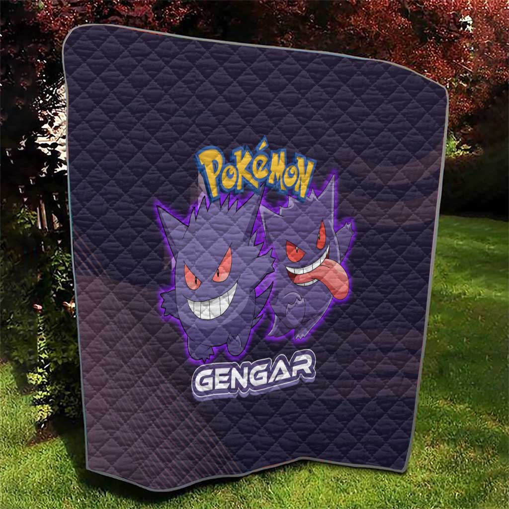 Gengar Poké Quilt Neon Shadow Anime Glow Style