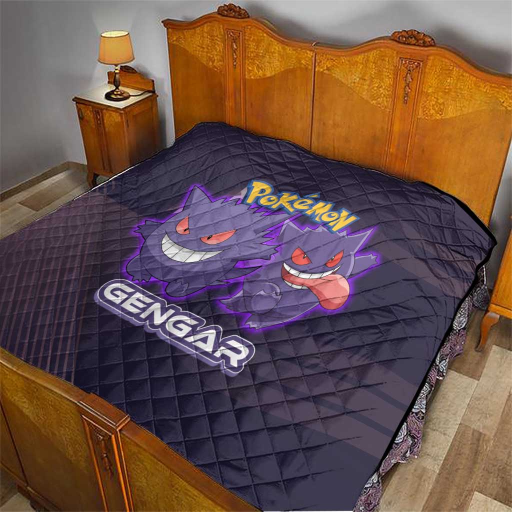 Gengar Poké Quilt Neon Shadow Anime Glow Style