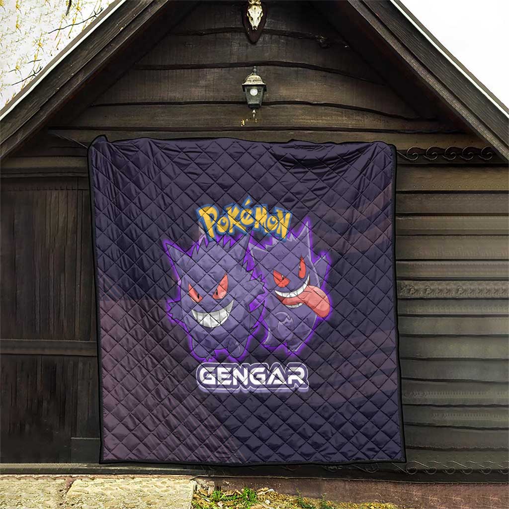 Gengar Poké Quilt Neon Shadow Anime Glow Style