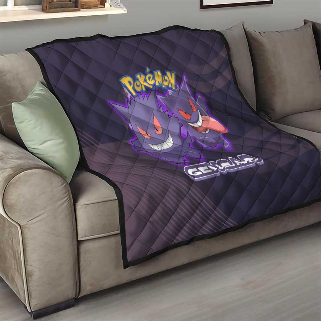 Gengar Poké Quilt Neon Shadow Anime Glow Style