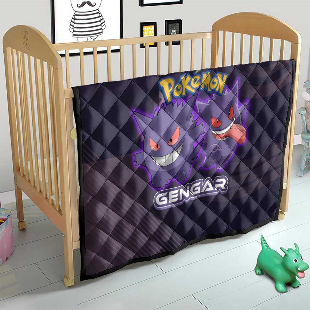 Gengar Poké Quilt Neon Shadow Anime Glow Style