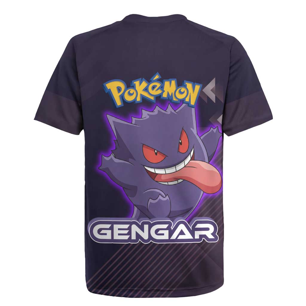 Gengar Poké Rugby Jersey Neon Shadow Anime Glow Style