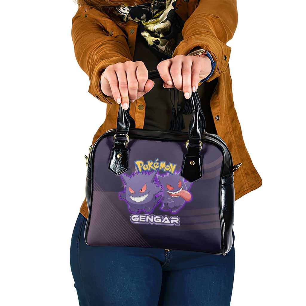 Gengar Poké Shoulder Handbag Neon Shadow Anime Glow Style